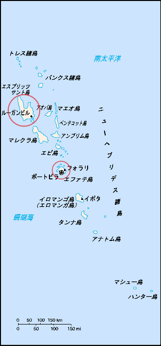 バヌアツ地図